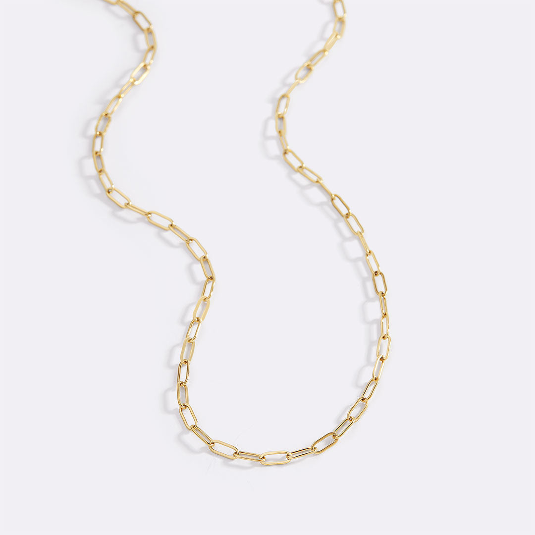 Elegant Paperclip Chain Necklace with Adjustable Extender for Everyday Style 1