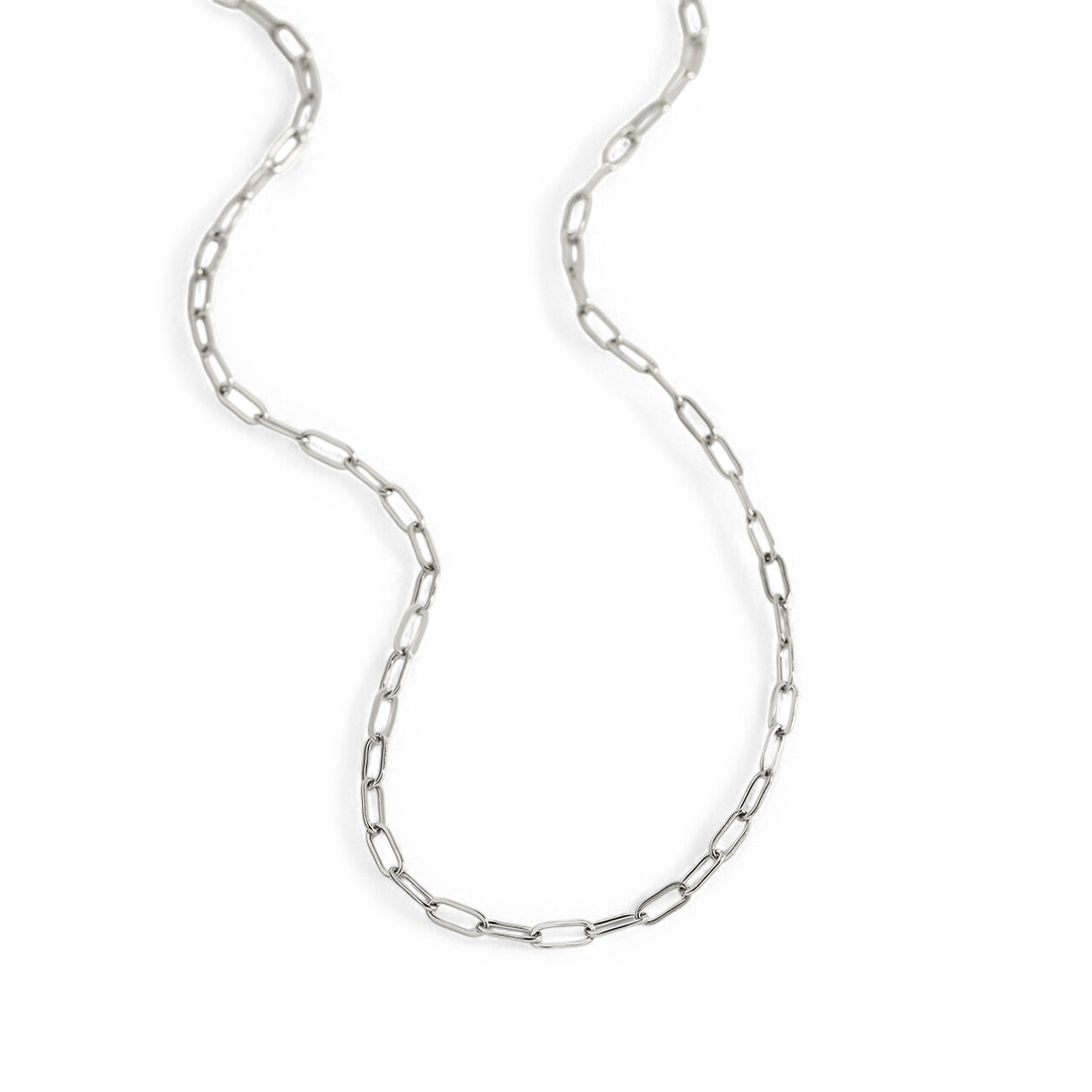 Elegant Paperclip Chain Necklace with Adjustable Extender for Everyday Style 9