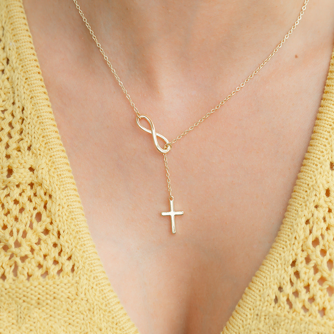 Elysian Infinity Cross Necklace | Timeless Symbol of Love and Faith 2