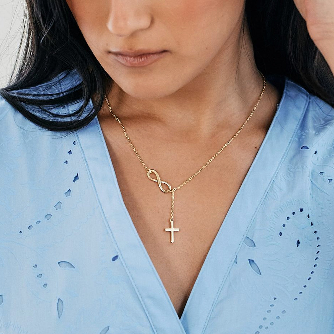 Elysian Infinity Cross Necklace | Timeless Symbol of Love and Faith 3