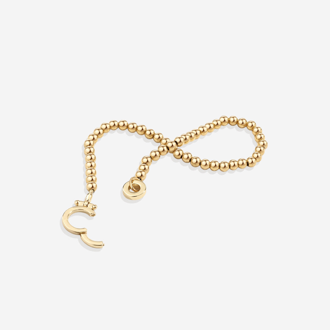 Mint Charm Bracelet with Elegant Gold Beads and Unique Clasp 3