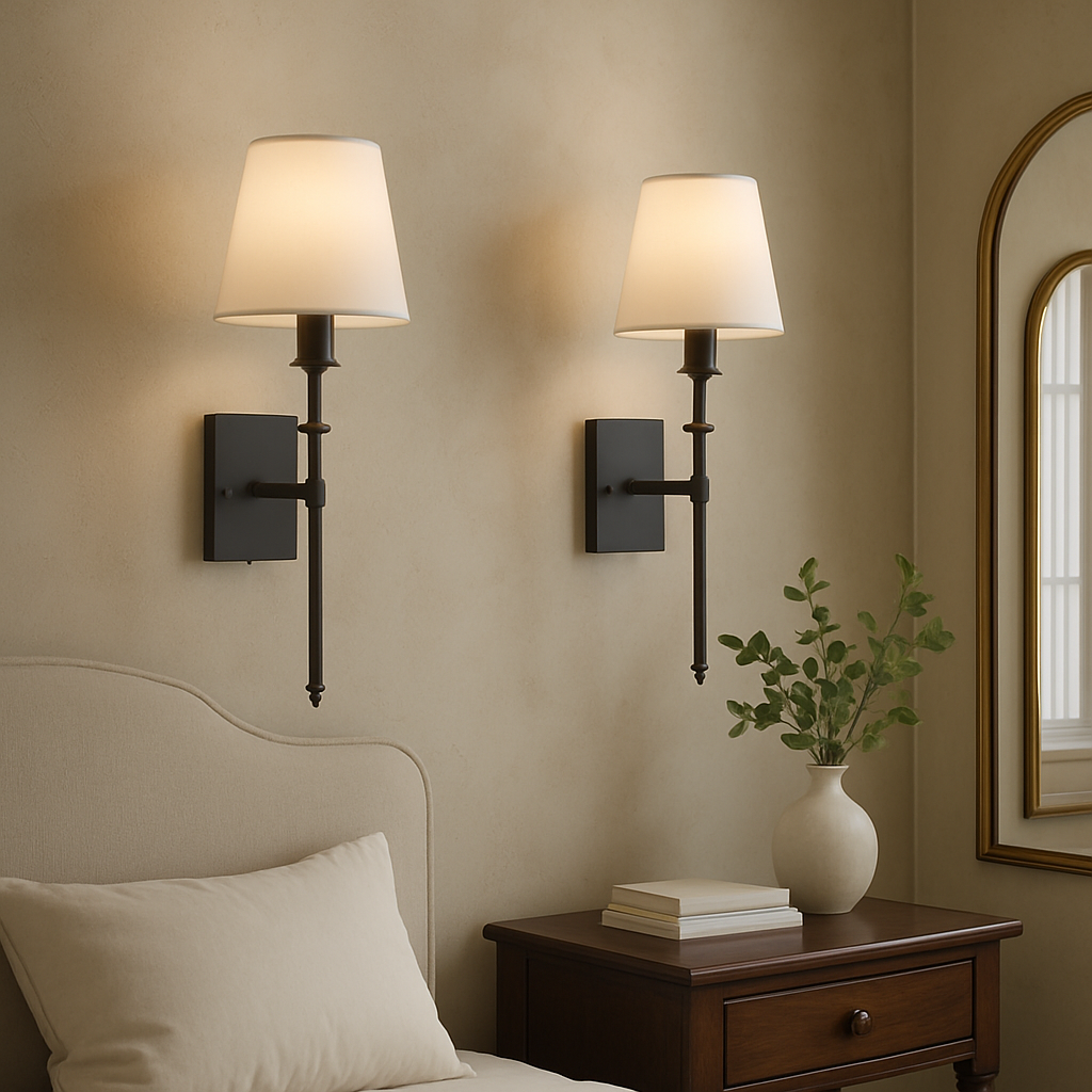 Scontra | Modern Wall Lamp Set of 2 - Elegant Wall Sconces with Warm White LED Lighting 0