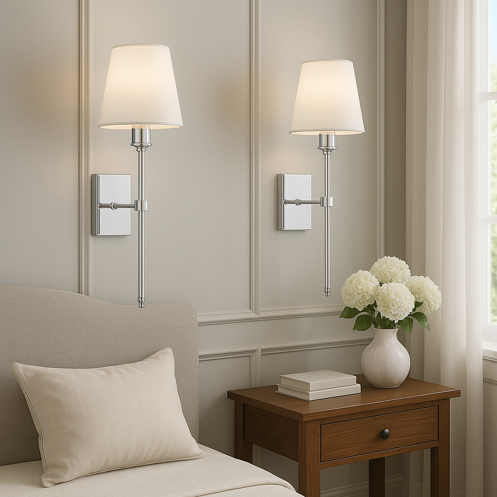 Scontra | Modern Wall Lamp Set of 2 - Elegant Wall Sconces with Warm White LED Lighting 4