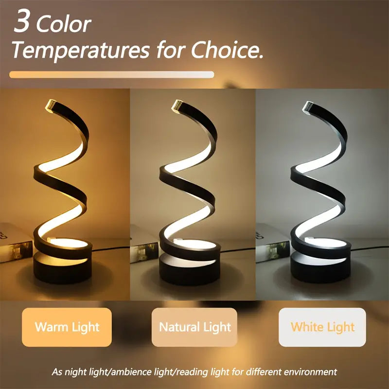 SpiralLite | Dimmable LED Lamp with Modern Spiral Design 3
